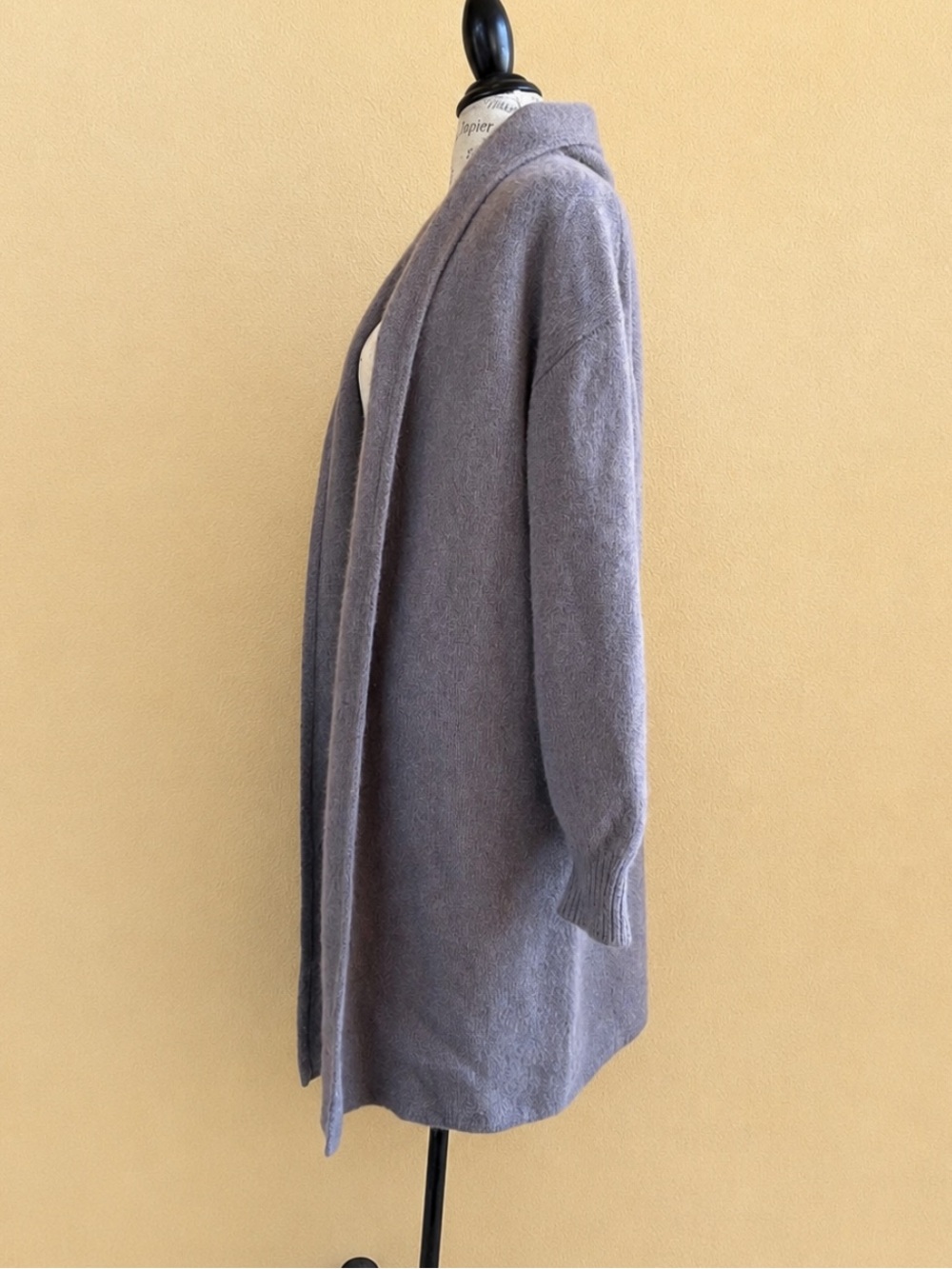 FRAMeWORK W/FOX Hooded Cardigan Taupe Brown Wool Fox Blend One Size Like New! - Picture 5 of 8